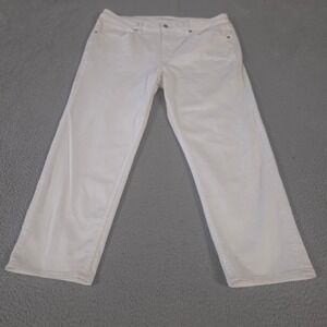 Chico's Jeans Womens 3R US 16R Boyfriend Ankle Straight Leg Denim Stretch Pants